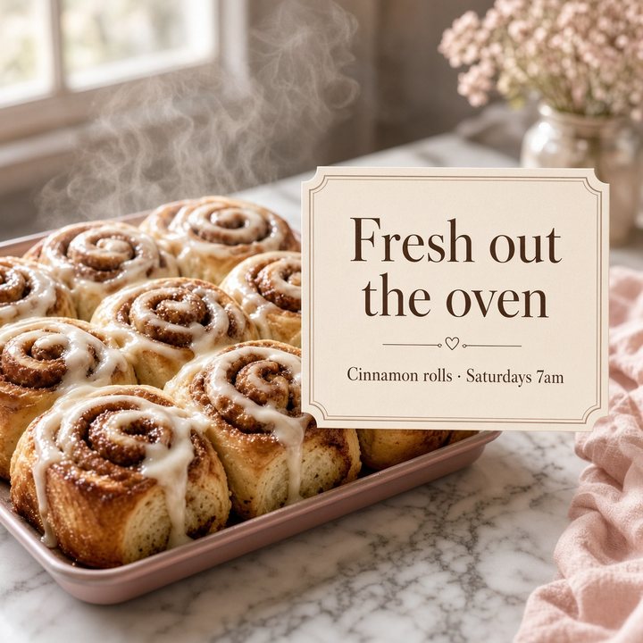 Sweet Rise Bakery sample launch post 1