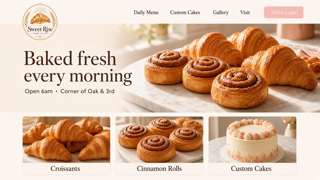 Sample bakery website
